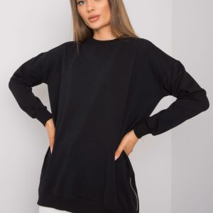 Rhiannon Black Long Sleeve Tunic