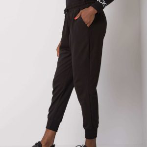 Cailie Black Cotton Sweatpants