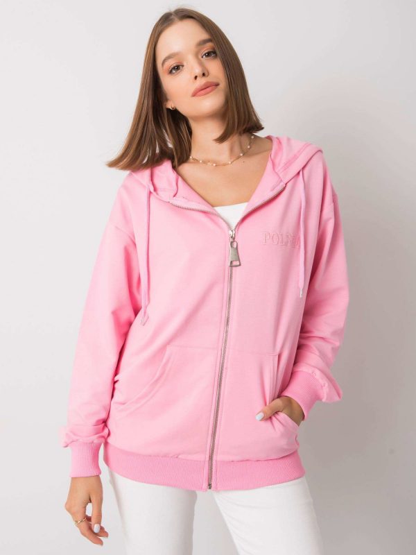 Ilaria light pink zipper sweatshirt