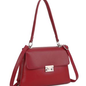 Maroon women's shoulder bag LUIGISANTO