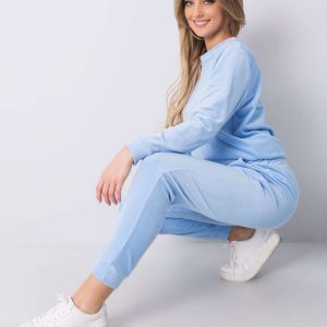 Light blue velour set Brenda RUE PARIS