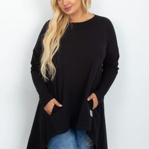 Andrea black plus size tunic