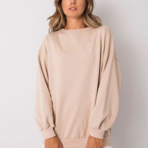 Beige sweatshirt with the inscription Adelynn