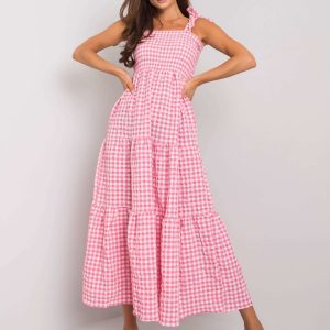 Michel's pink checkered dress RUE PARIS