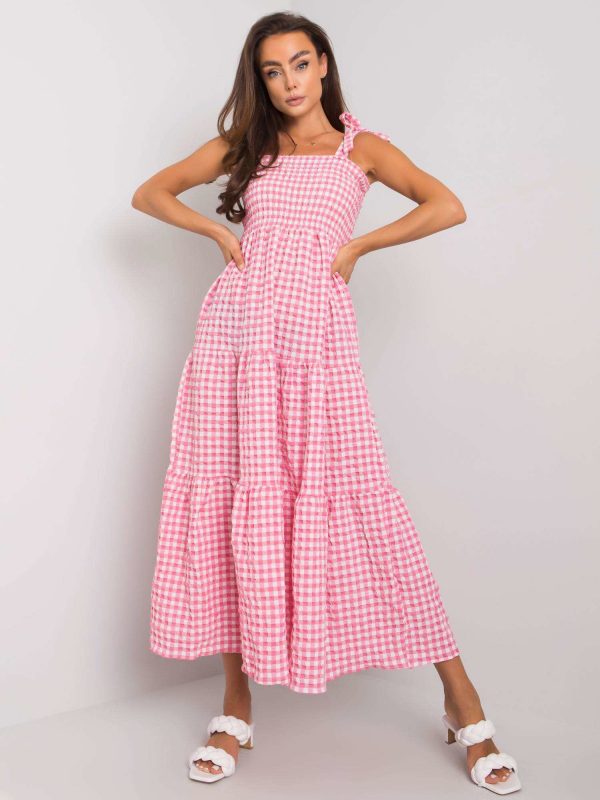 Michel's pink checkered dress RUE PARIS