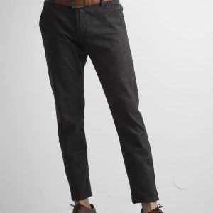 Dark grey melange pants men's regular