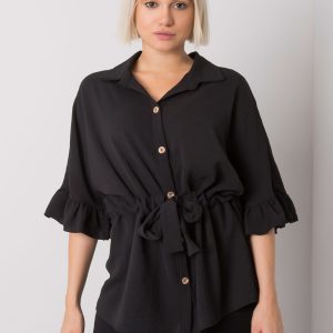 Black blouse with binding Marcia RUE PARIS