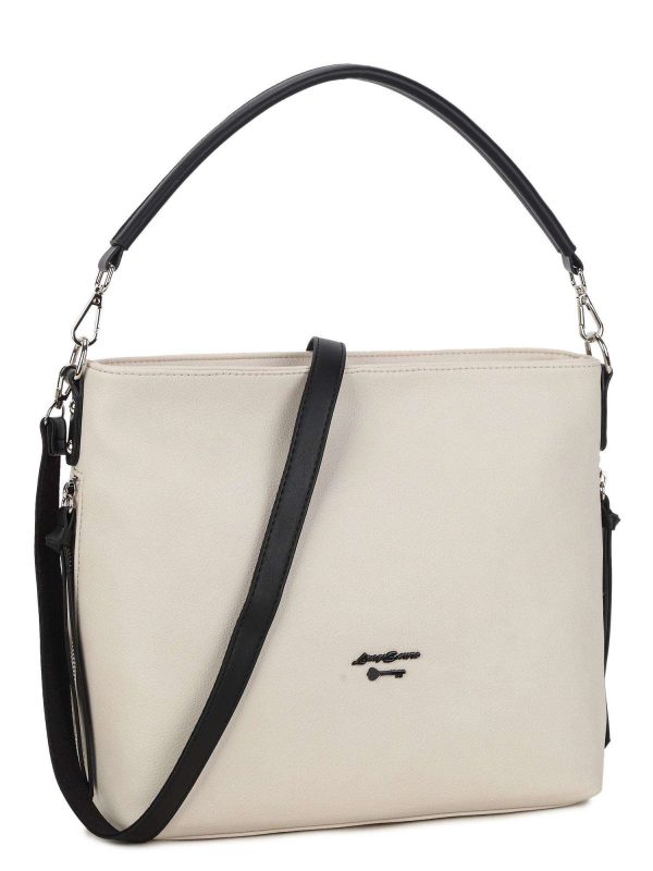 Cream bag with detachable LUIGISANTO strap