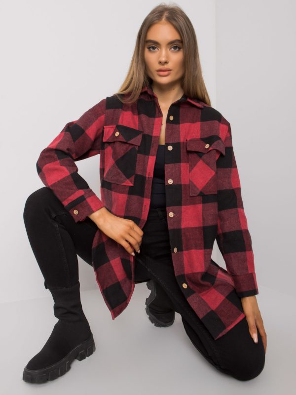Red and black plaid shirt for women Greenville RUE PARIS