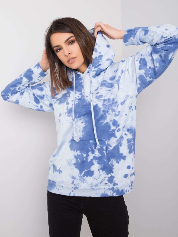 Blue tie-dye sweatshirt Stephanie RUE PARIS