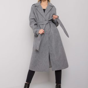 Grey coat with binding Selda OCH BELLA