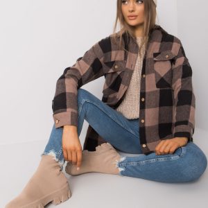 Brown and black plaid shirt for women Greenville RUE PARIS