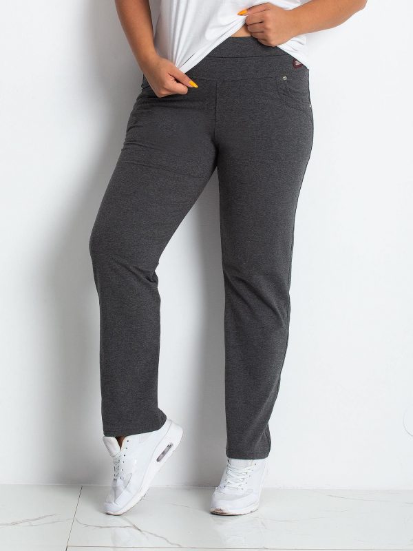 TOMMY LIFE Dark Grey Women's Sweatpants