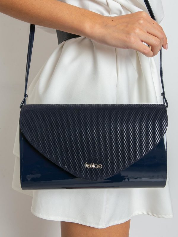 Navy blue clutch bag