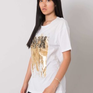 White T-shirt with Ginger print