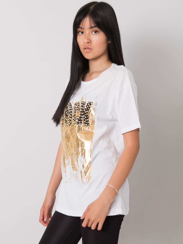 White T-shirt with Ginger print