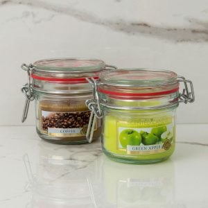 Apple scented candle in jar