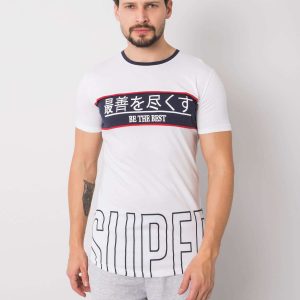 White T-shirt for men with print Luca