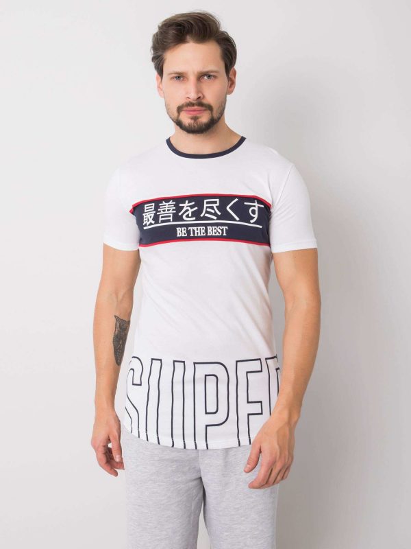 White T-shirt for men with print Luca