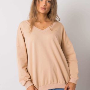 Lilyan's beige hoodless sweatshirt