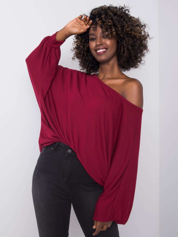 Burgundy oversized blouse Manuela RUE PARIS