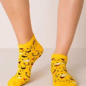 Yellow Pattern Ladies Socks