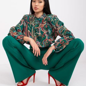 Green elegant trousers with cants Salerno