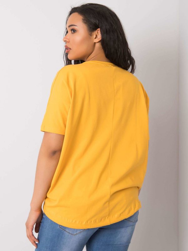 Ruthie's yellow plus size blouse