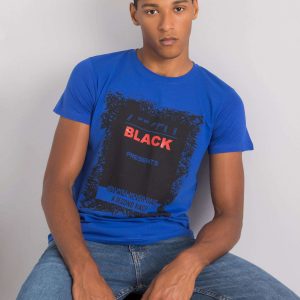 Dark blue T-shirt for men cotton Brighton