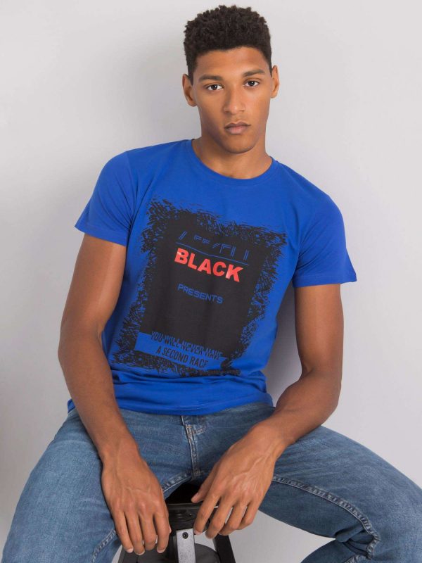 Dark blue T-shirt for men cotton Brighton