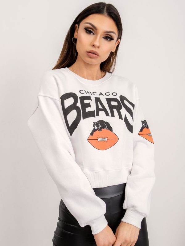 BSL White Printed Sweatshirt