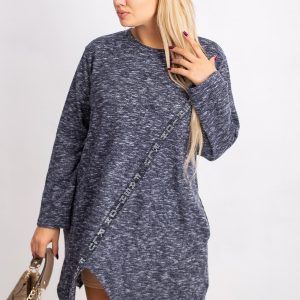 Navy blue tunic plus size Shattered