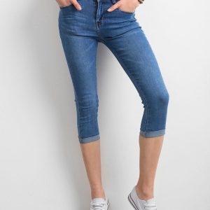 Jeans with rock-up legs blue