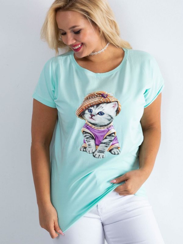 Mint t-shirt Glory PLUS SIZE