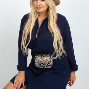 RUE PARIS Navy blue plus size dress Jessica