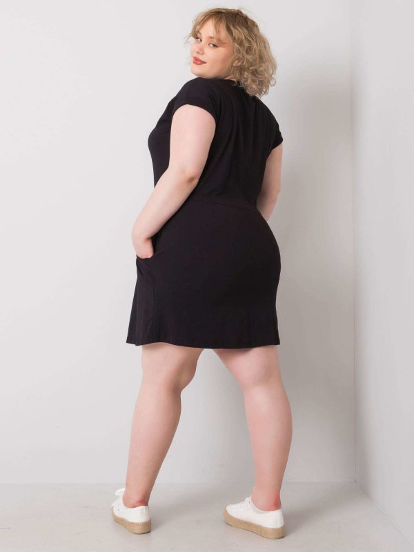 Black Plus Size Dress with Kori Pockets