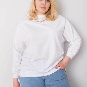 White Harmony Hoodless Plus Size Sweatshirt