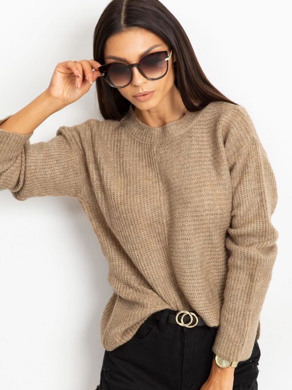 RUE PARIS Dark Beige Sweater Sunset