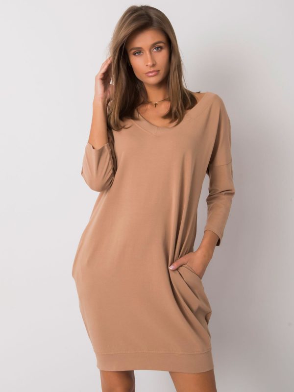 Abijah Cotton Camel Dress