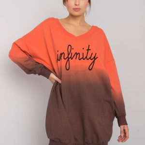 Orange-brown hooded sweatshirt Abriella