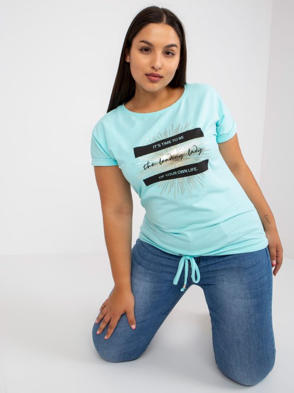 Mint Ladies Plus Size Cotton T-Shirt