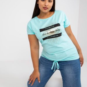 Mint Ladies Plus Size Cotton T-Shirt