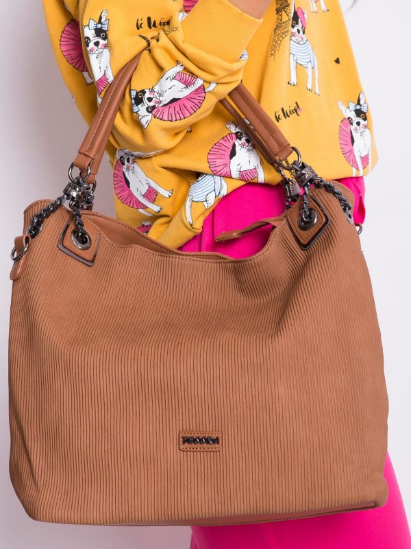 Brown shopper bag