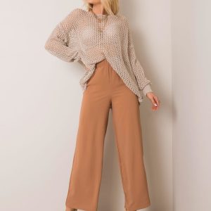 Kathleen RUE PARIS light brown trousers