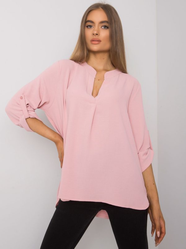 Pale pink oversized Portland blouse