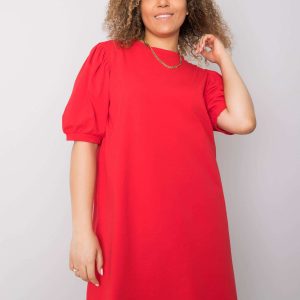 Jasmine Red Plus Size Cotton Dress