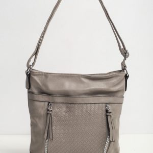 Dark gray bag with braid motif