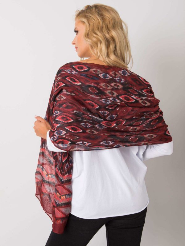 Women's Burgundy Patterned Sling