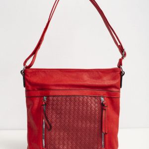 Red bag with braid motif