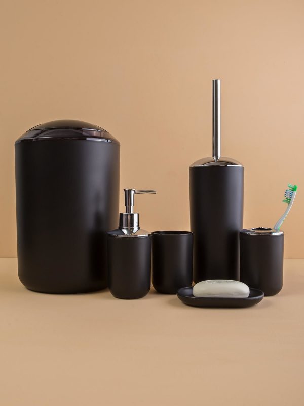 Black Bathroom Accessories Set